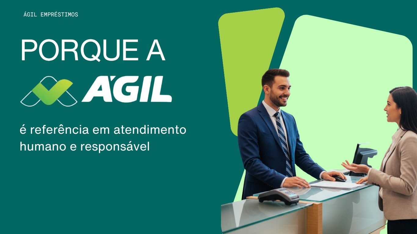 Atendente da Ágil Captação auxiliando cliente com atendimento responsável e transparente.